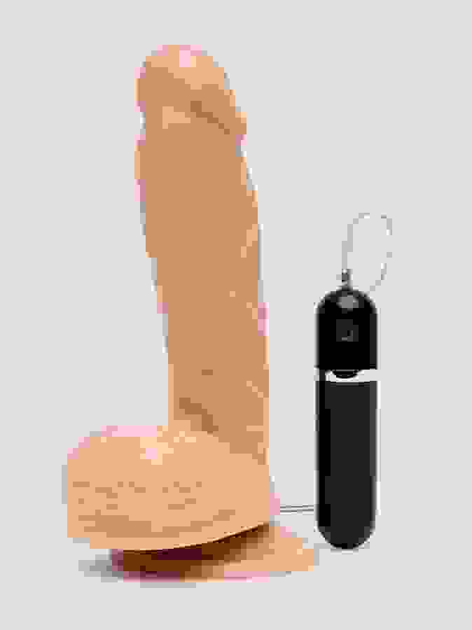Lifelike Lover Classic Girthy Realistic Dildo Vibrator 8 Inch, Flesh Tan, hi-res